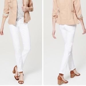 Ann Taylor Loft Modern Straight White Jeans